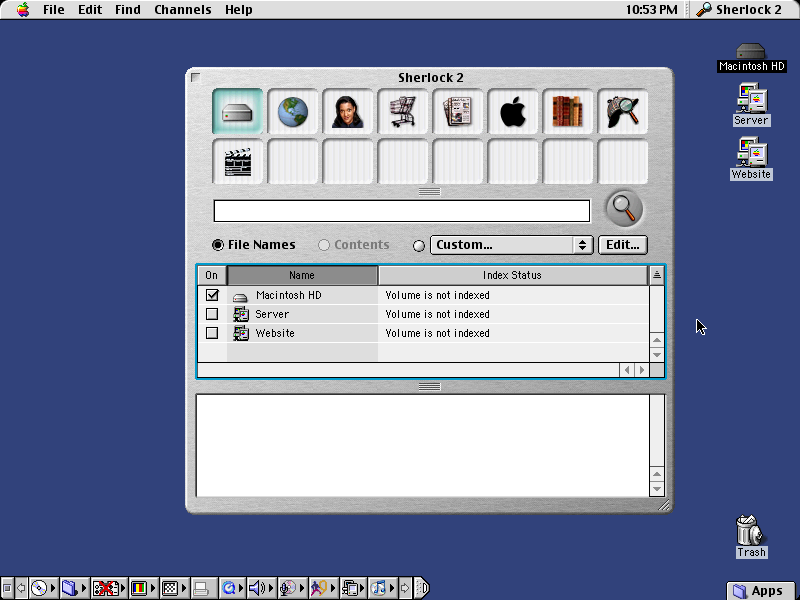 Mac OS 9.2 Sherlock 2 Search (2001)